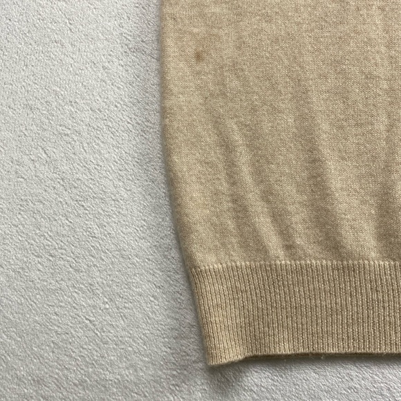 Club Room Estate Cashmere Mock Neck LS Quarter Zip Pullover Sweater (Ivory) - Picture 16 of 16